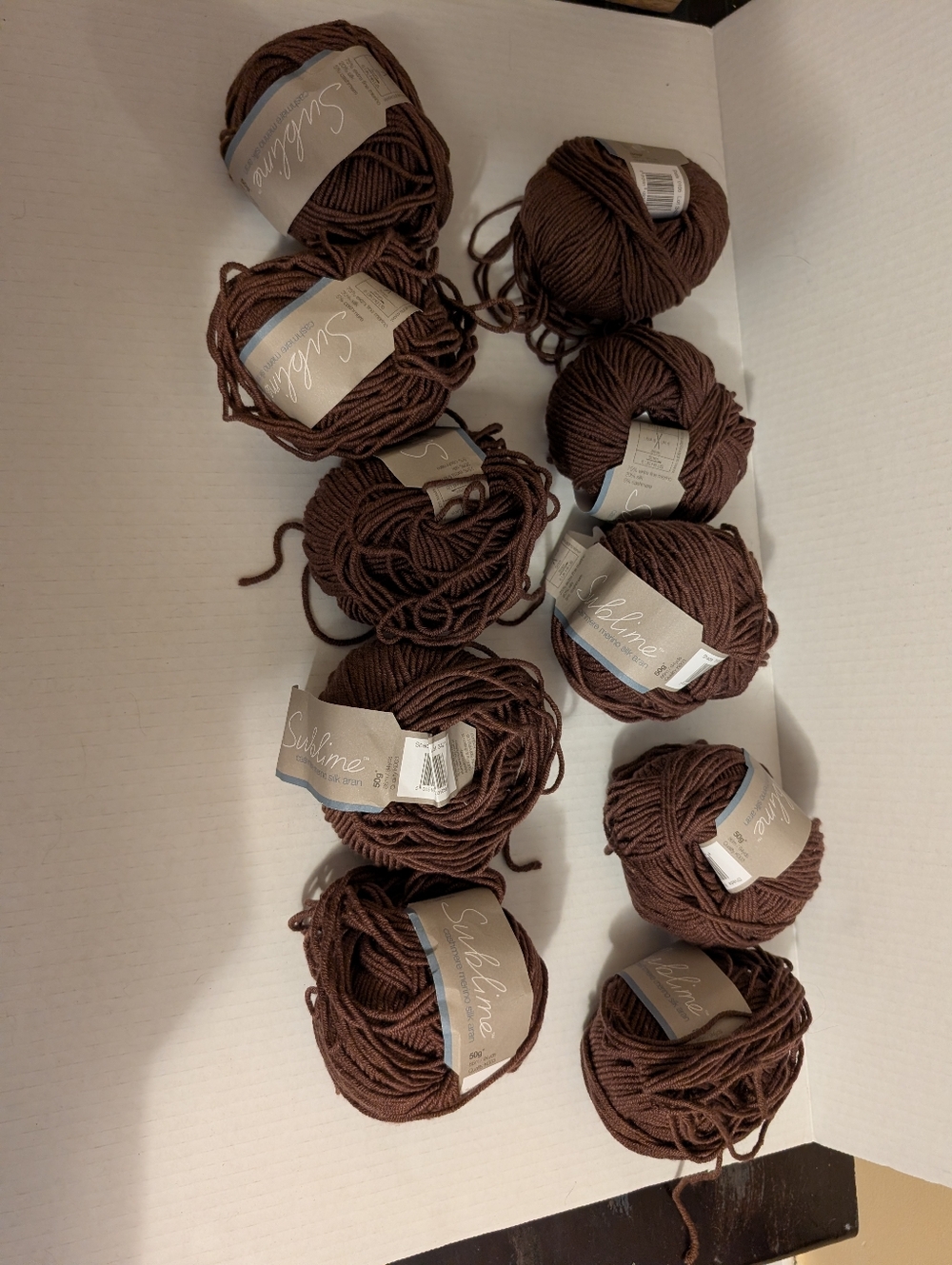 Sublime Cashmere Merino Silk Aran knitting yarn 11 x 50 gr BNWT